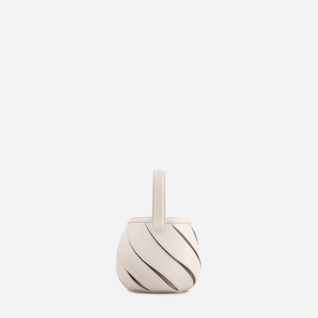 Mini Helix leather bag in Dove