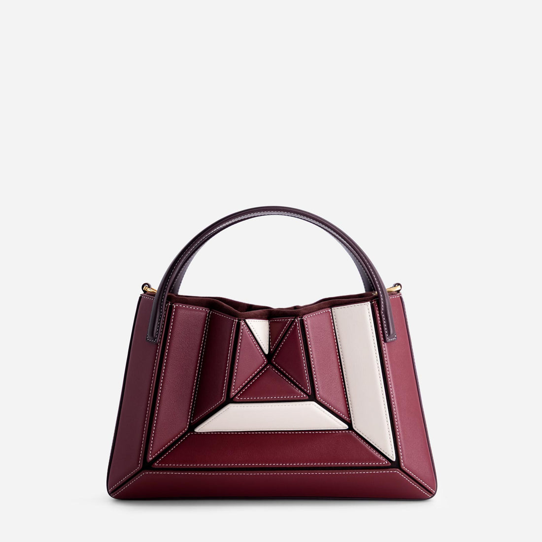 Sera Tote in Bordeaux and Off White