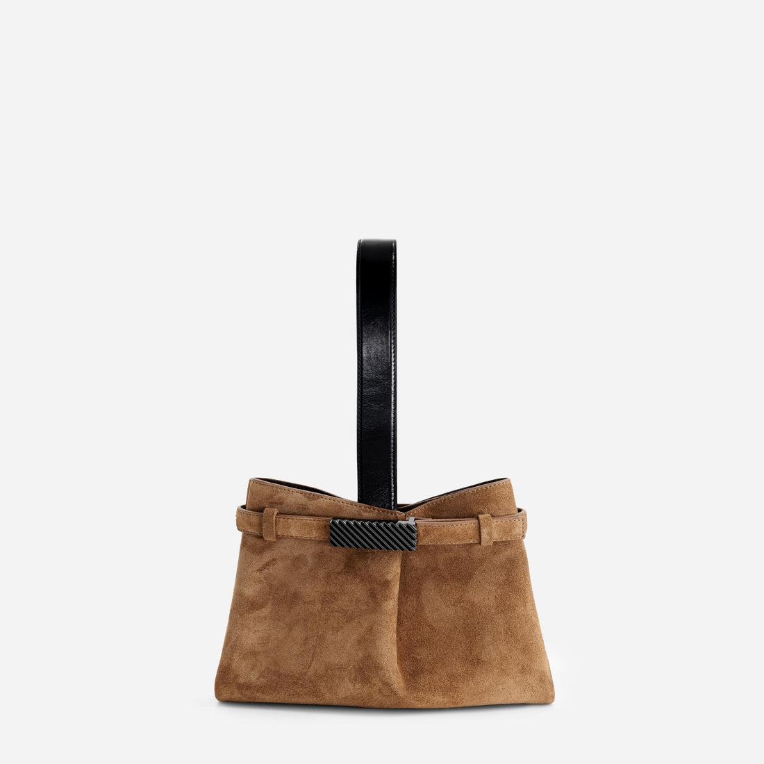 Span Clutch in Suede Caramel