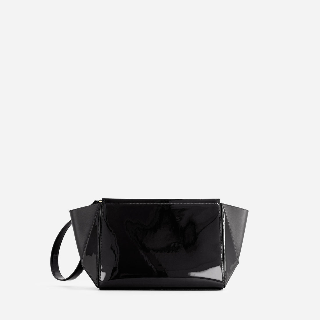 Large Triangle Pouch in Patent Black