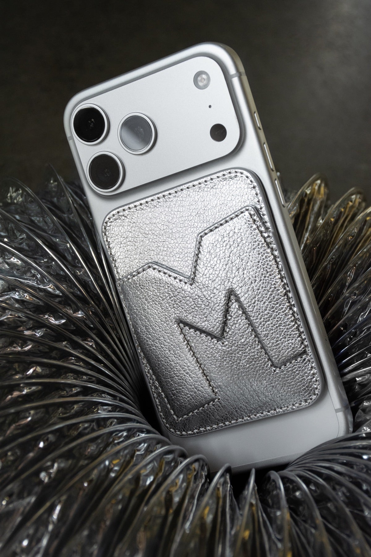 Shown: M in Metallic Silver