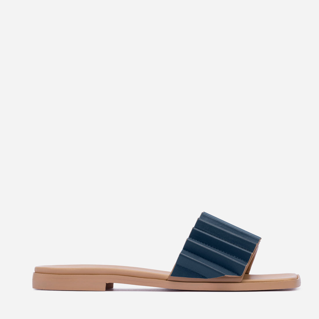 Louise Slide Sandal in Denim
