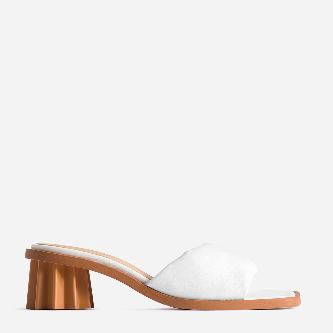 Puffy Sandal in White